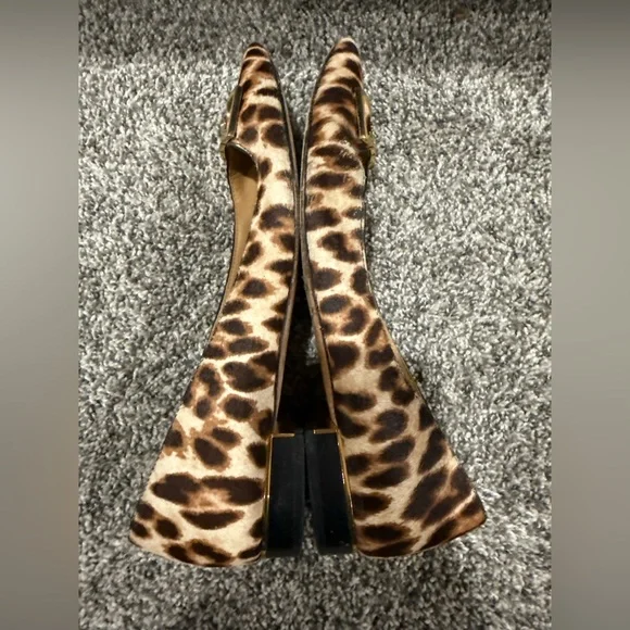 Tory Burch Gigi leopard print pointed toe flats, women's size 9 - Picture 9 of 13